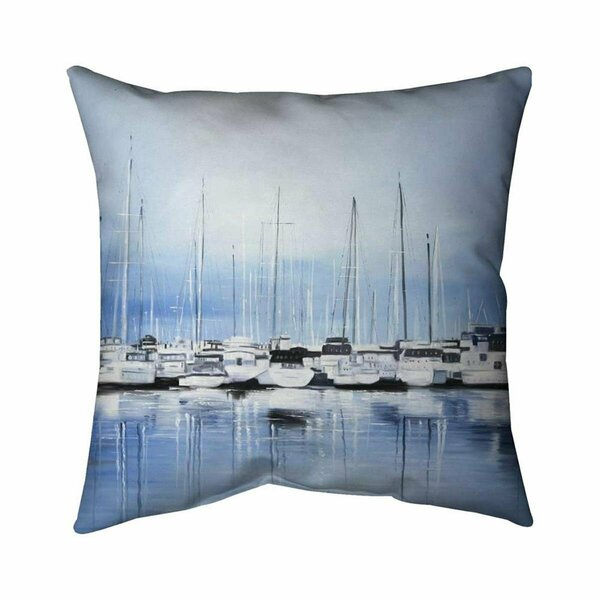 Begin Home Decor 20 x 20 in. Boats At The Dock-Double Sided Print Indoor Pillow 5541-2020-CO119